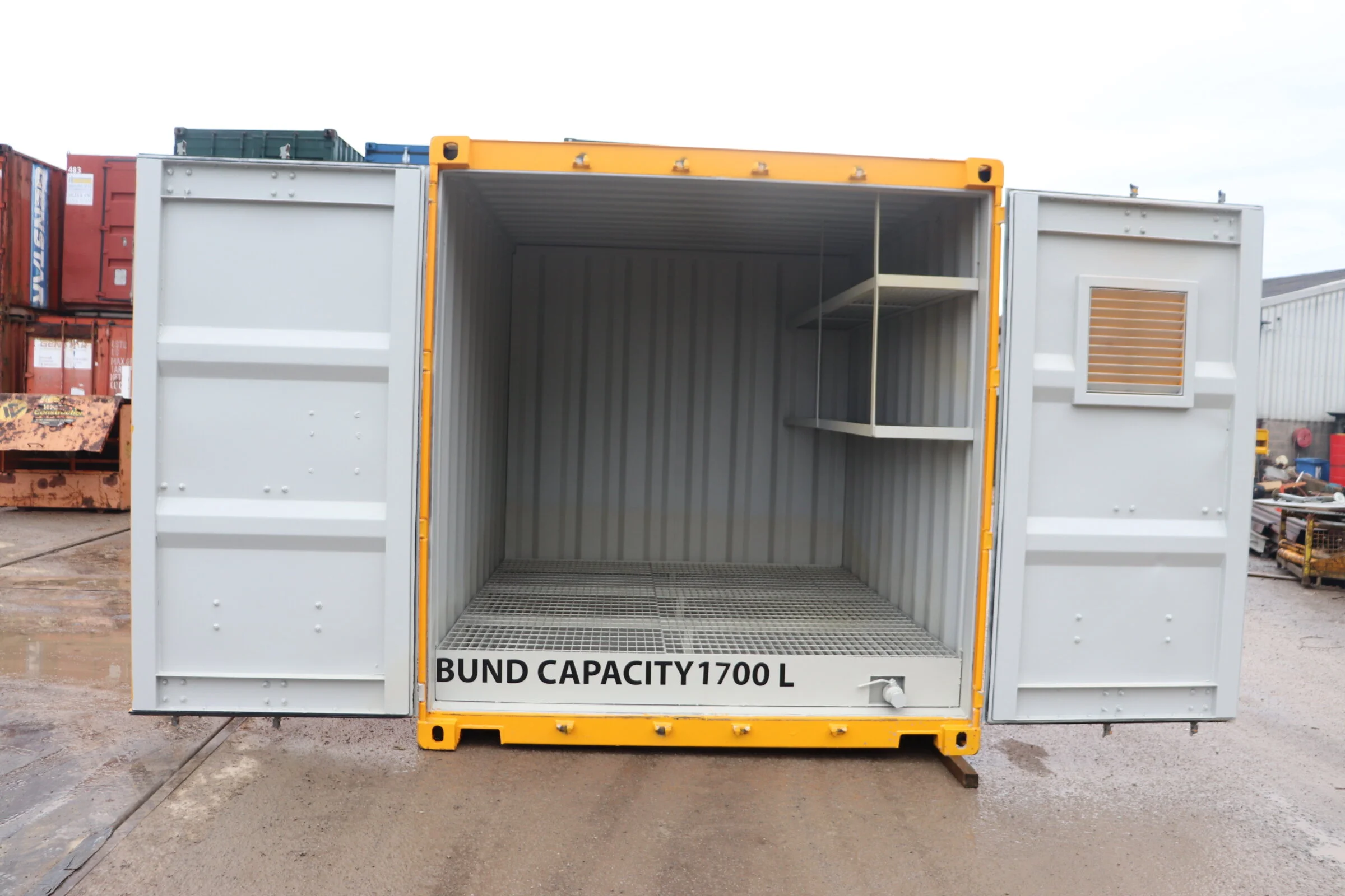 *COSHH18* NEW 10' X 8' COSHH CONTAINER 1300L BUND CAPACITY — I T