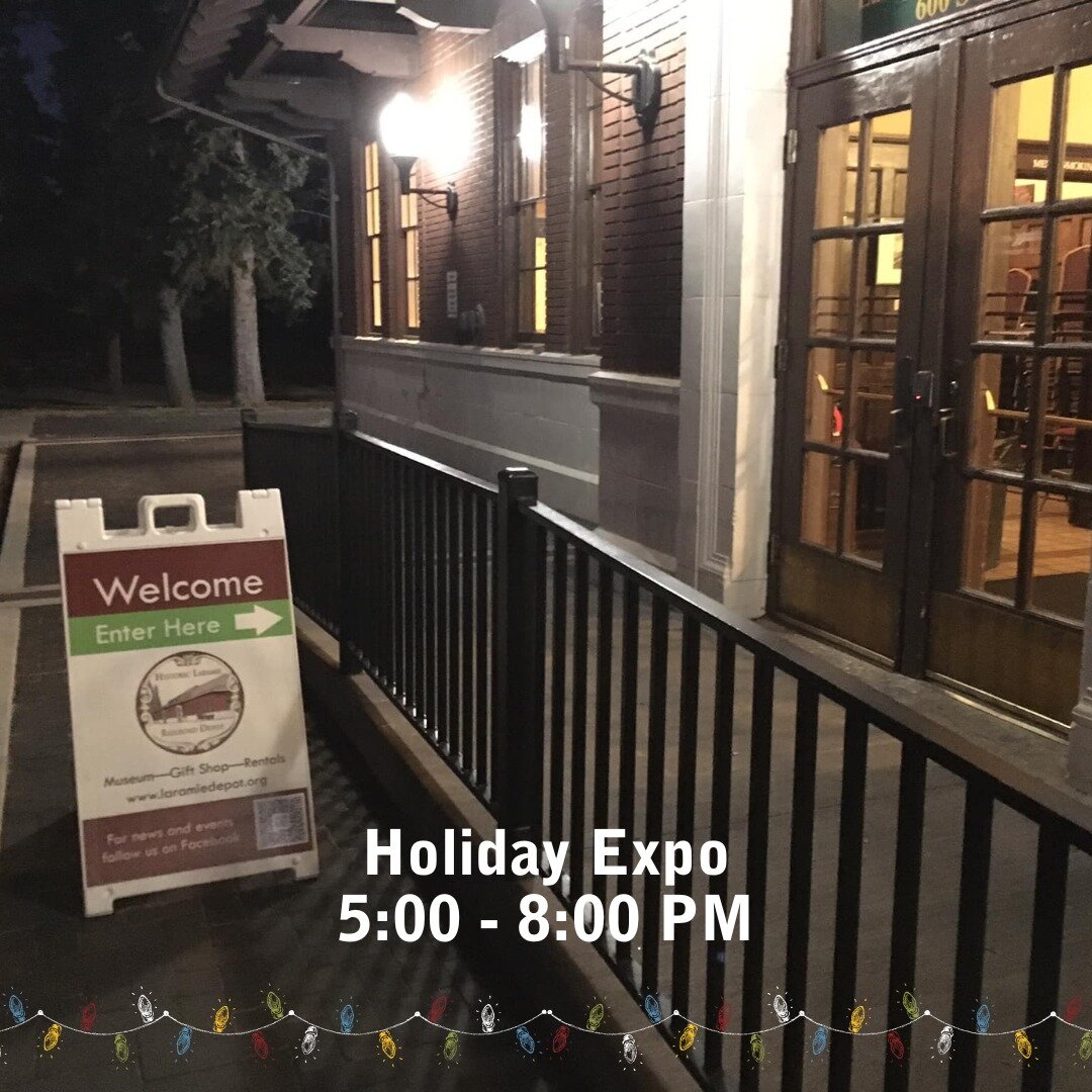 TONIGHT! Get in the holiday spirit downtown with our line up of events: 

5-8 pm - Holiday Expo inside Train Depot - a great place to warm up and get some treats
5:30 pm - Dance Show by @laramiedanceartscenter inside Train Depot
6:00 pm - Train Light