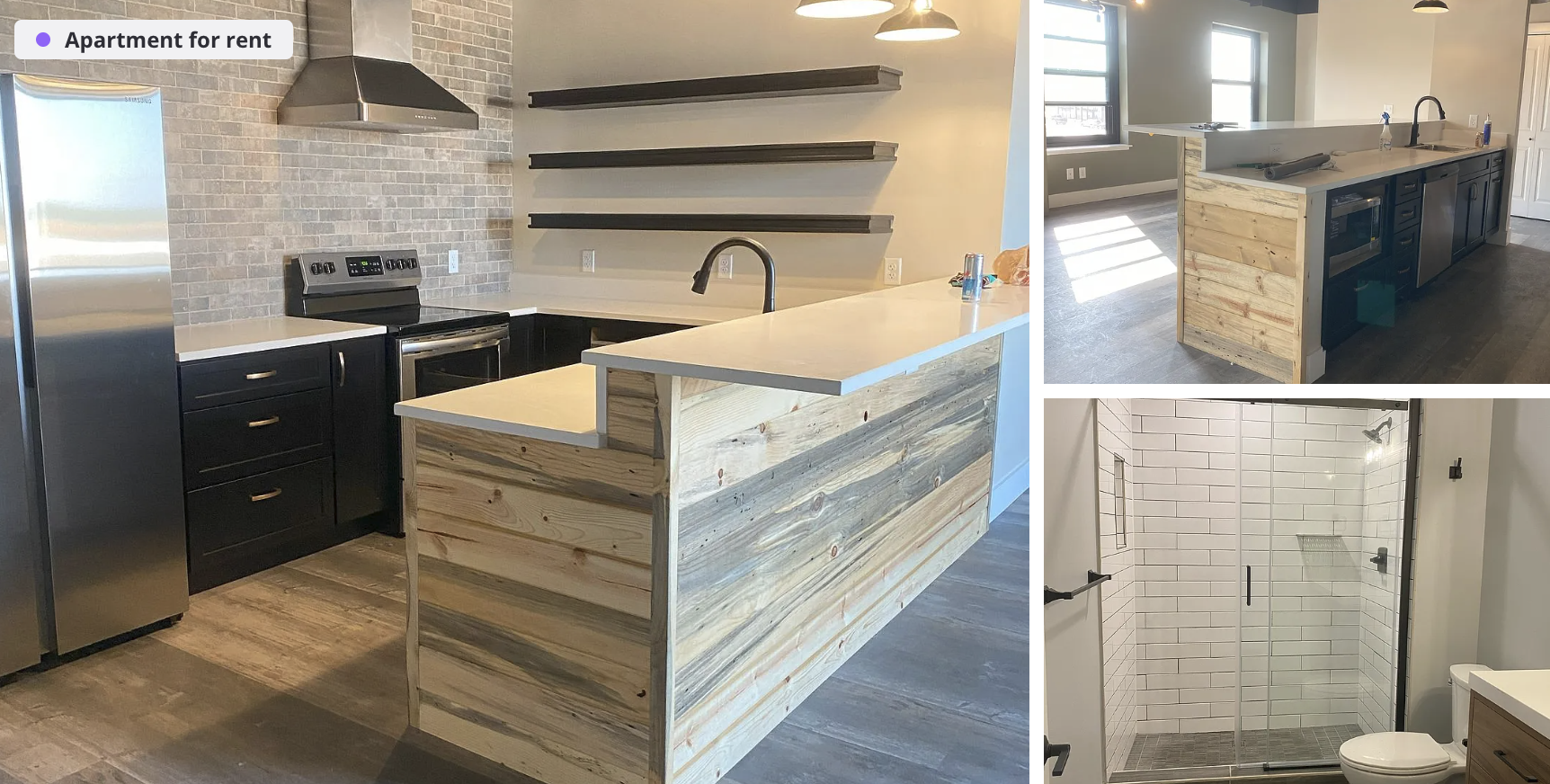 2 bedroom loft apt for rent