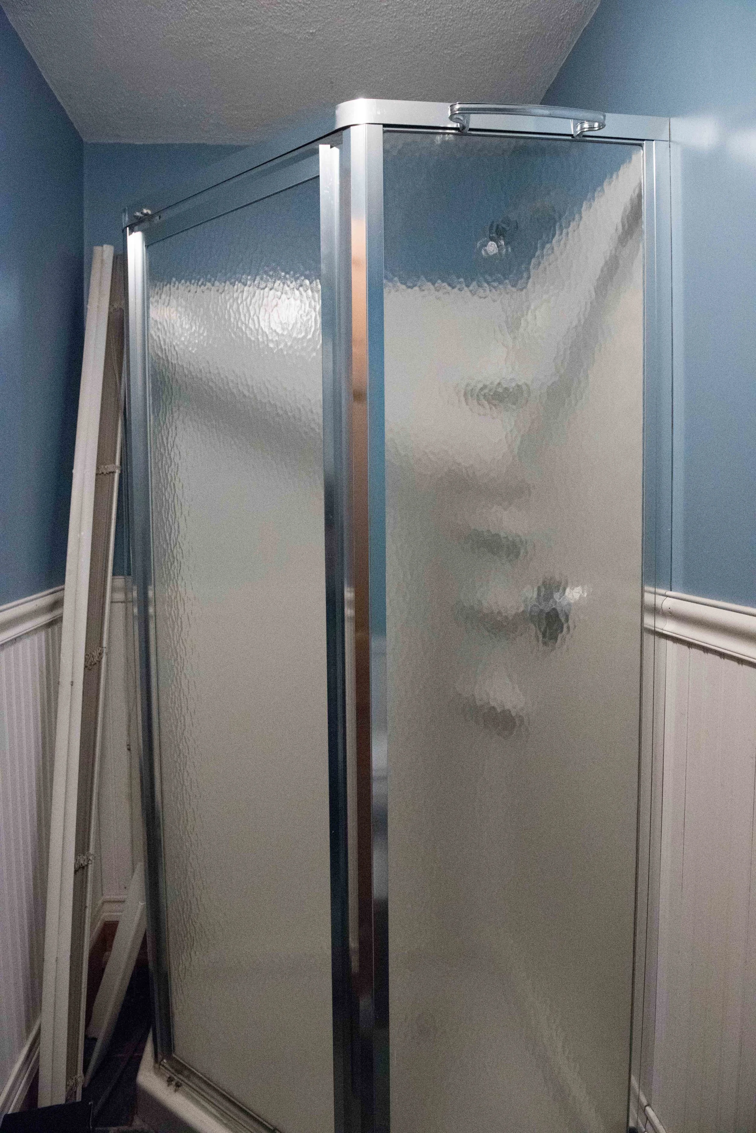 Step out of the shower and into a wall with the current set-up.