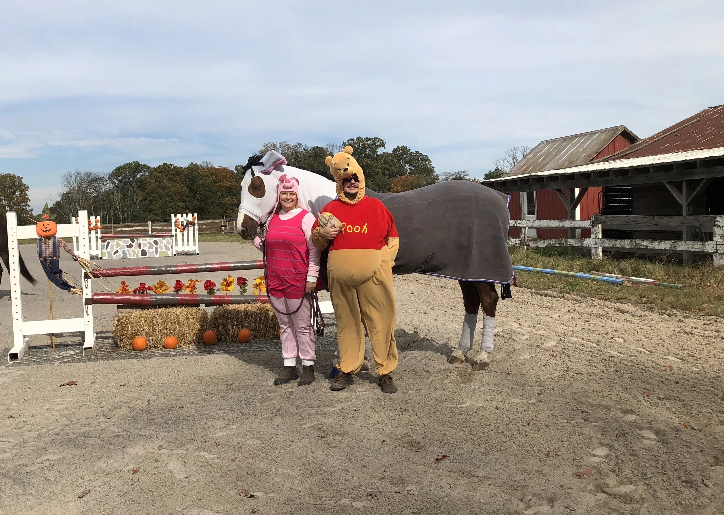 Whinny the Pooh, Eyeore, and Piglet