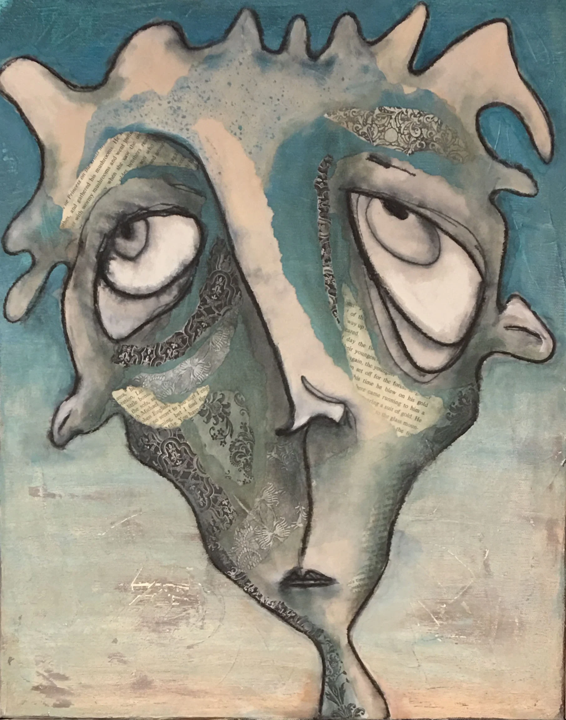 Wonky Faces -Blue Series