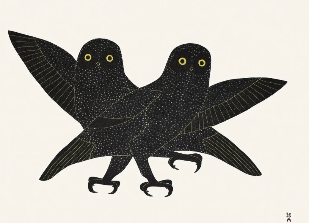 LAINA GEETAH, Ijingi Qaumajuuk (Bright Eyes), Stonecut & Hand-Colouring.jpg