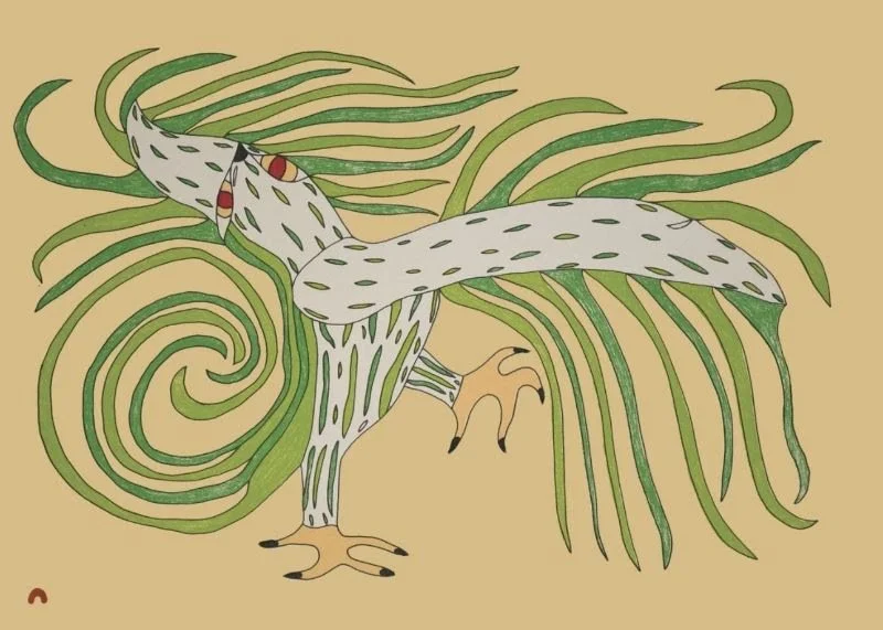 OOLOOSIE SAILA, Spiritual Owl, Lithograph .jpg