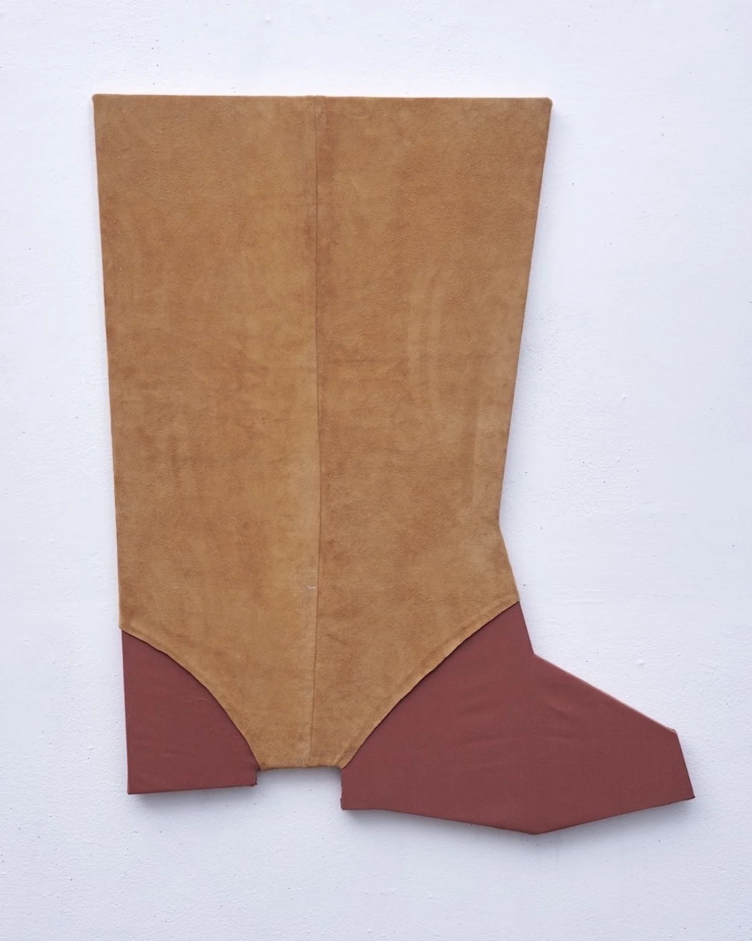 Even Cowgirls Get The Blues, Leather and cotton on wood stretcher, 2.5 FT x 2 FT