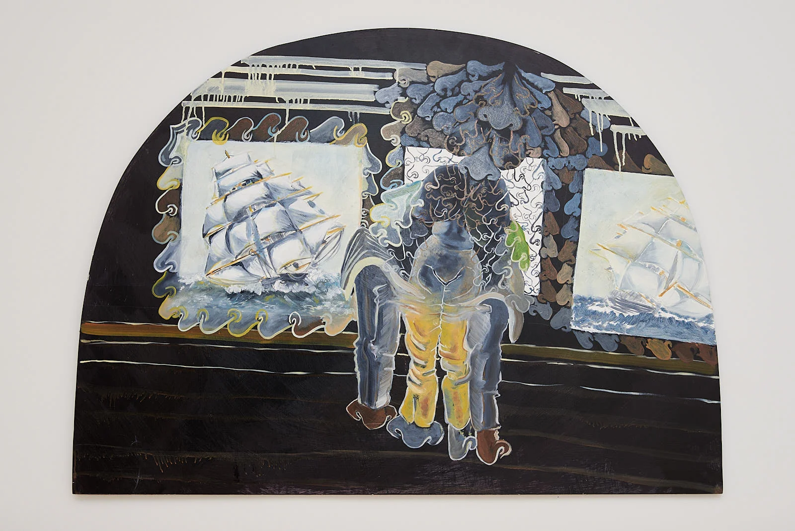 Pursuit of Happiness, Acrylic and oil on plexiglass, 33 IN x 45.5 IN, 2017