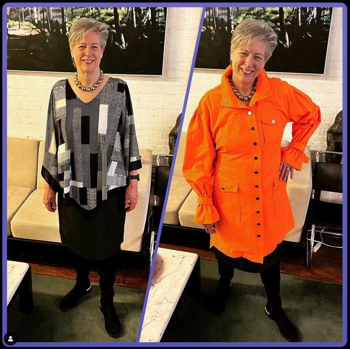 What to Wear Wednesdays with BCD! “Charlene and I had a 💥 blast trying on my curated selections from @five7glam and enjoying a wonderful lunch that she prepared. And she looks and feels AMAZING 🤩 in her selections!!!” - BCD