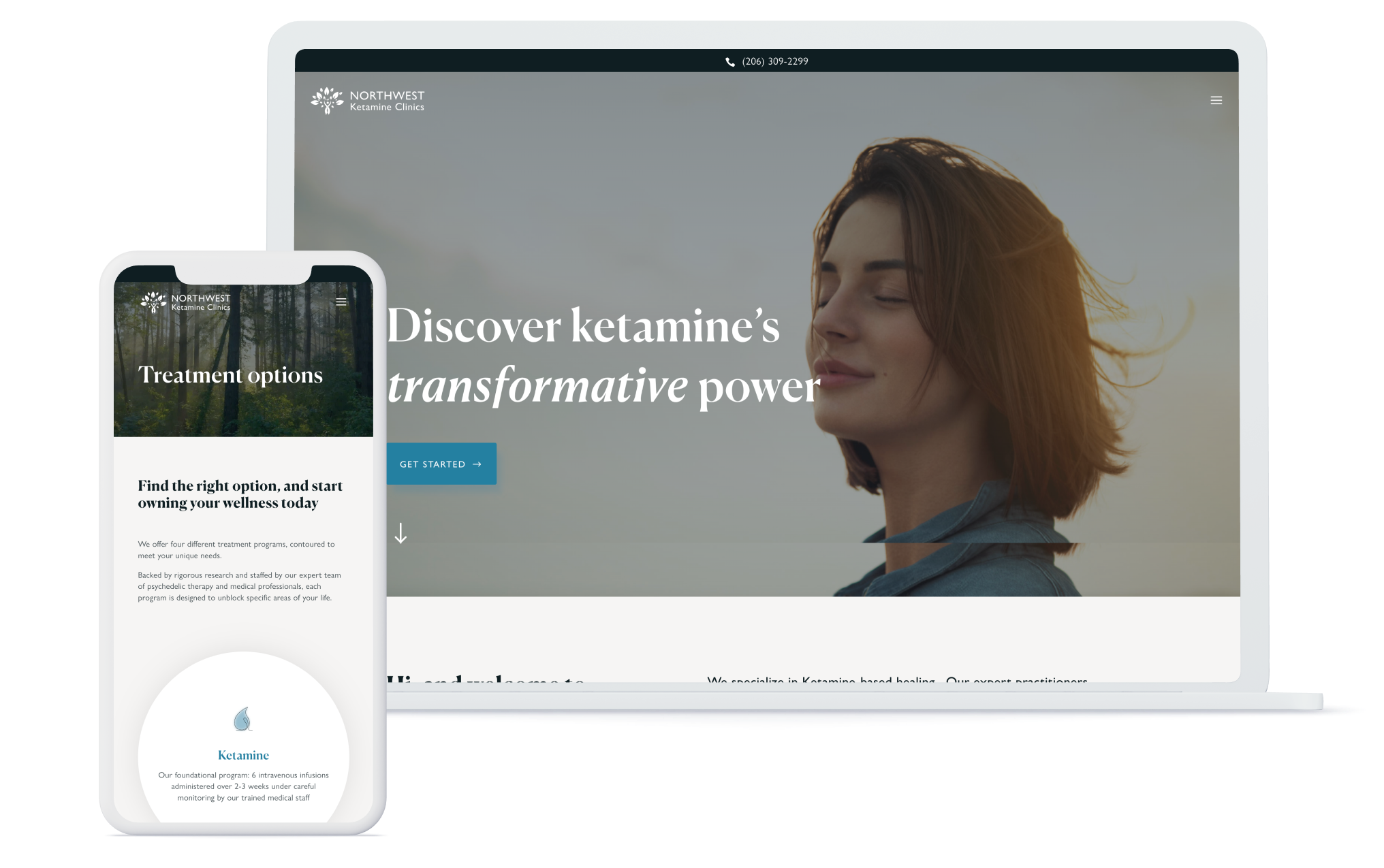 Northwest Ketamine - transformed brand, content, and website, boosting conversions by 400%!