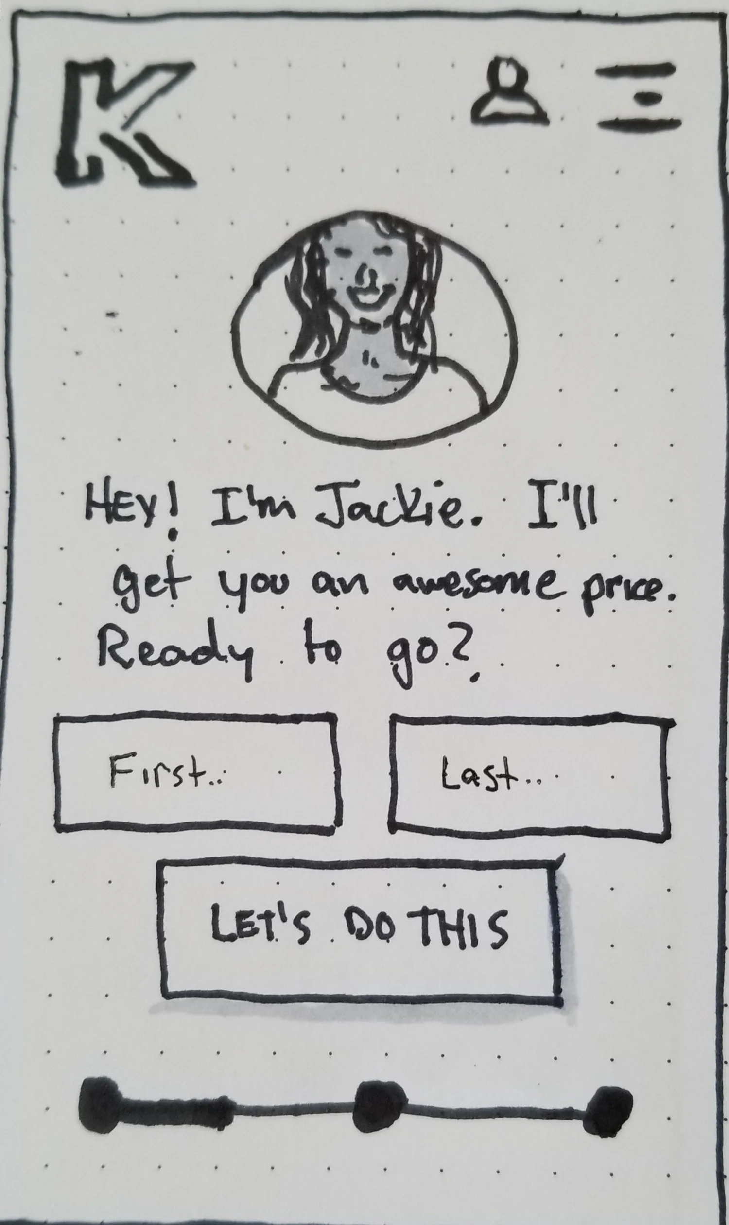 Mobile first sketches