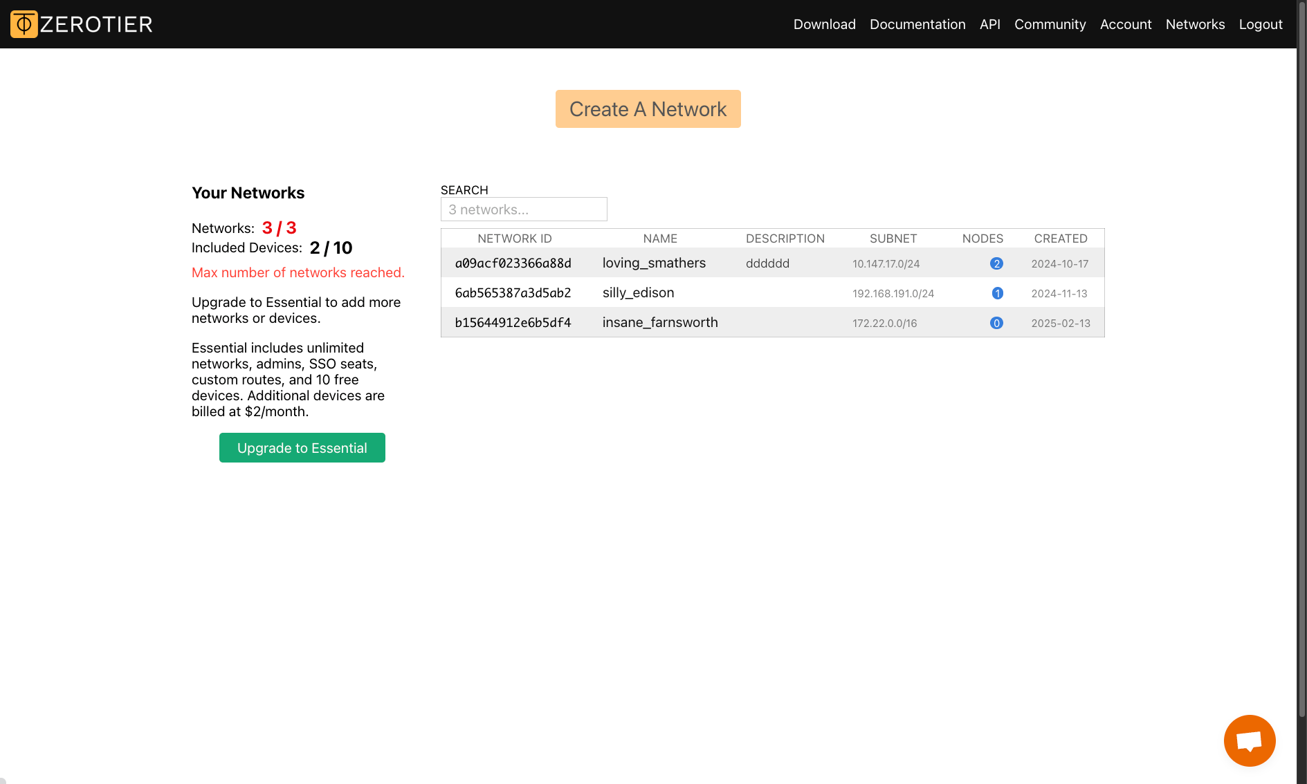 Networks (Landing Page)
