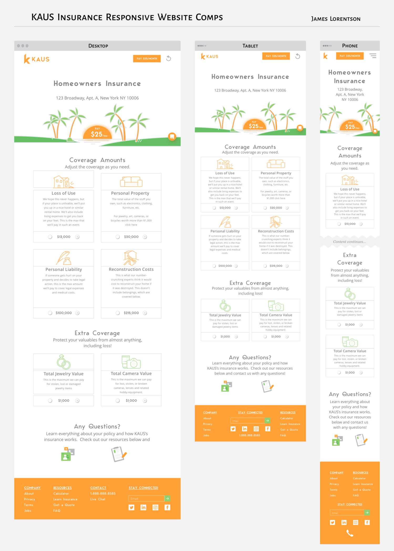 Responsive wireframes