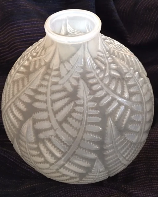 Lalique Embossed Vase
