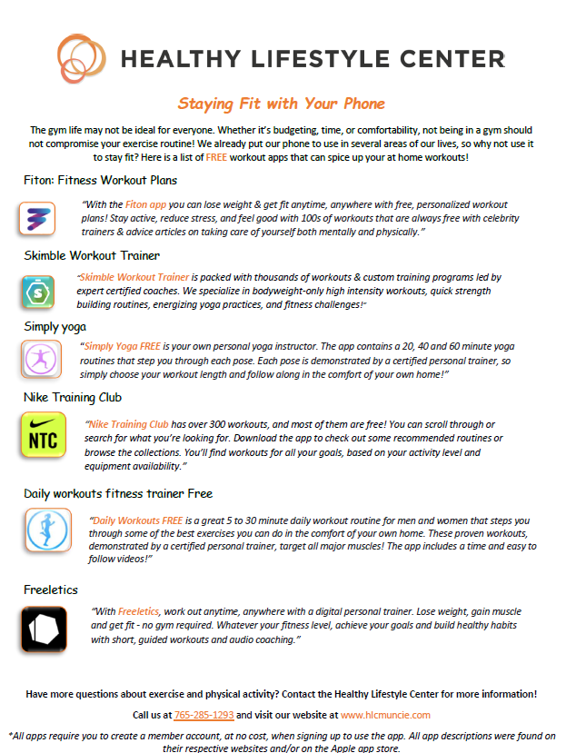 Physical Activity - Exercise Info Blogs — Healthy Lifestyle Center Physical Activity - Exercise Info Blogs — Healthy Lifestyle Center