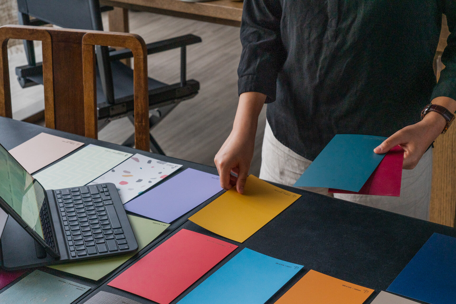 Pre-production mood board planning for commercial food photography in Singapore at Alinea Collective studio.