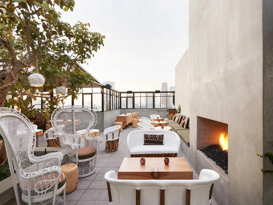 This is the DTLA Ace Hotel rooftop bar situation. Behold.