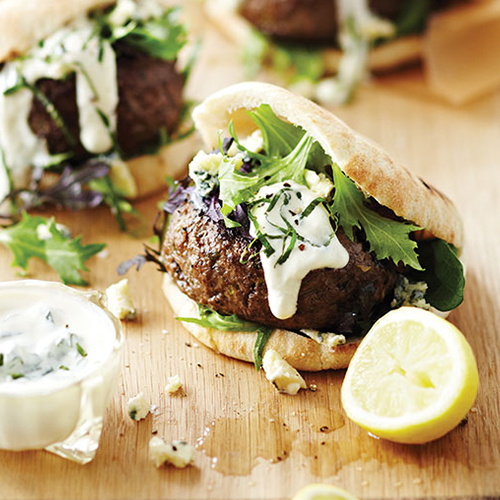 Beef Burger Pitas