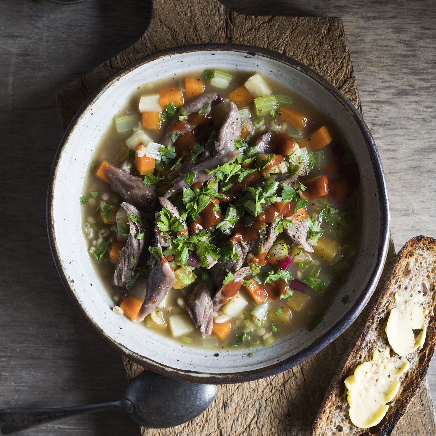 Lamb shank broth