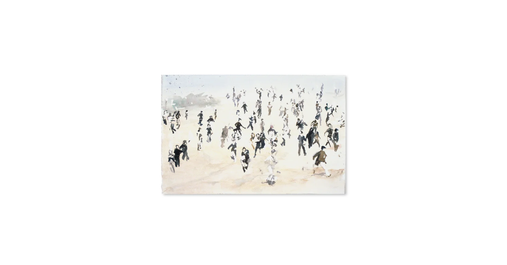   Flee : 2004, Watercolor on Paper, 15 x 22.5” 