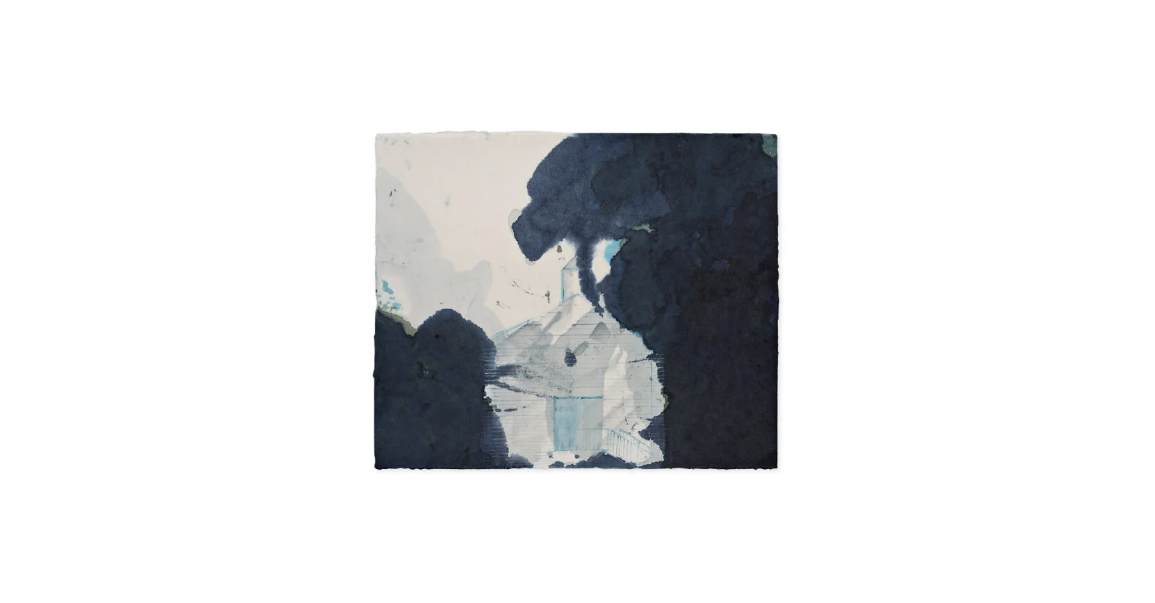  2019, Watercolor and Oil on Paper, 17 x 20.5” 