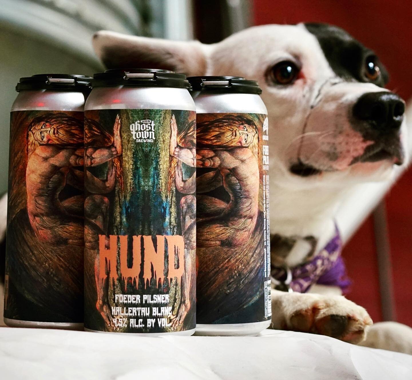 Hund Foeder Pilsner wants to be your dog. Hund is the 4.5% ABV Hallertau Blanc hopped crispy bastard you've been begging for. Hallertau Blanc is a German-bred hop with hints of tropical fruit mixed with a noble floral bite, and a highly convincing im