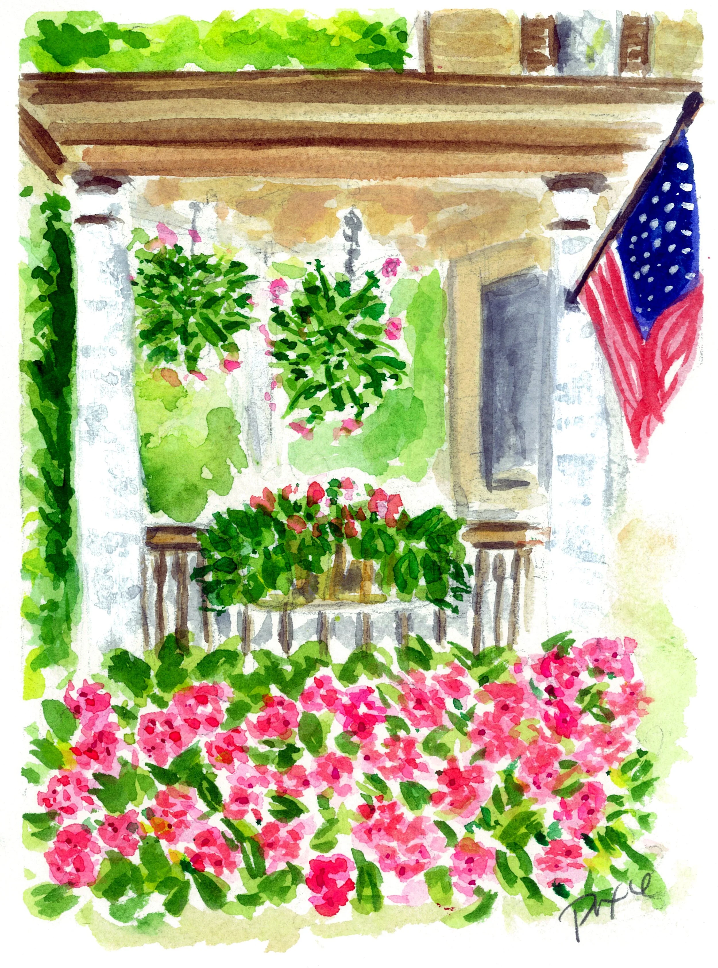 Custom Home Porch Portrait