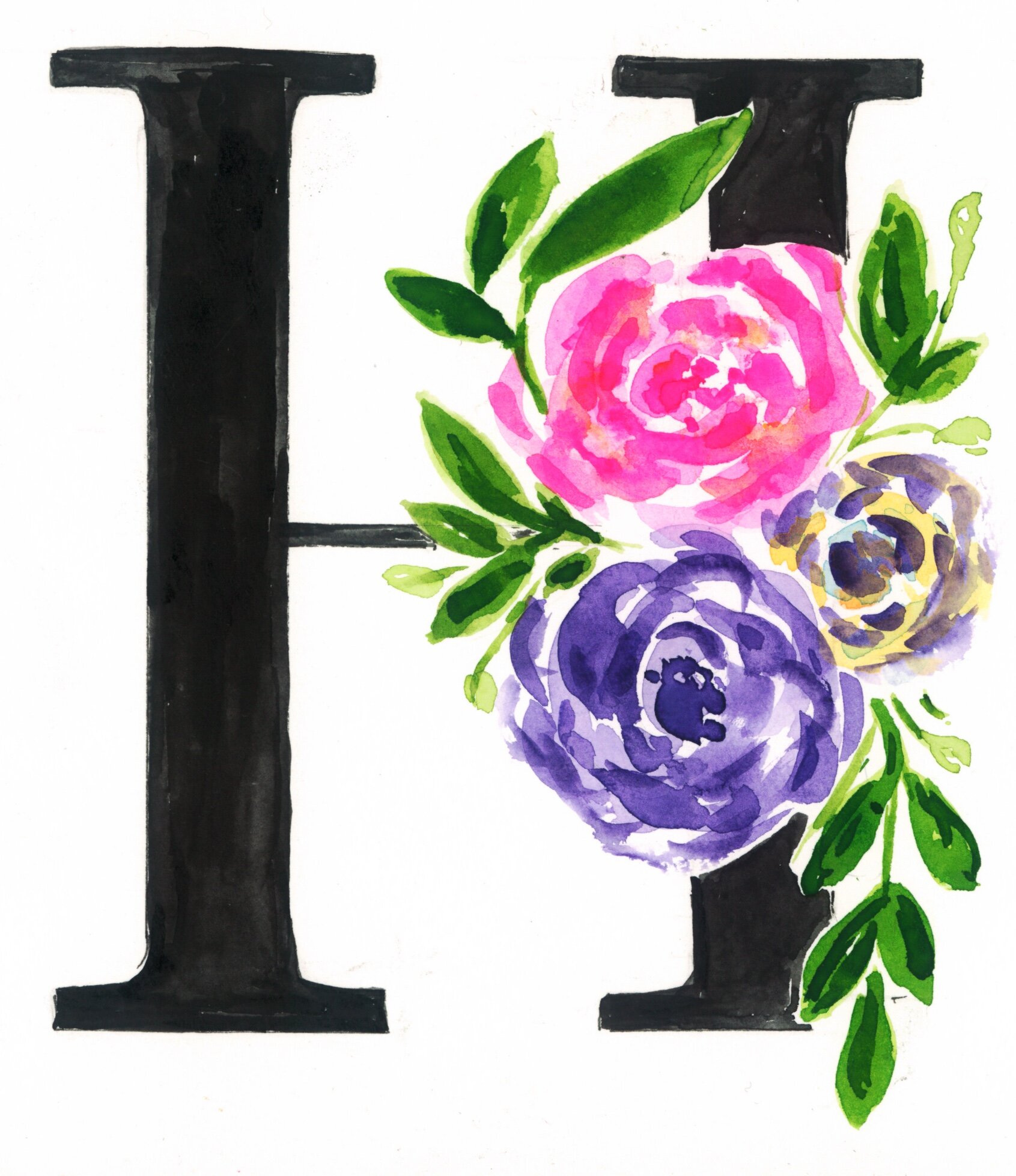 Custom Flower Letters, A-Z