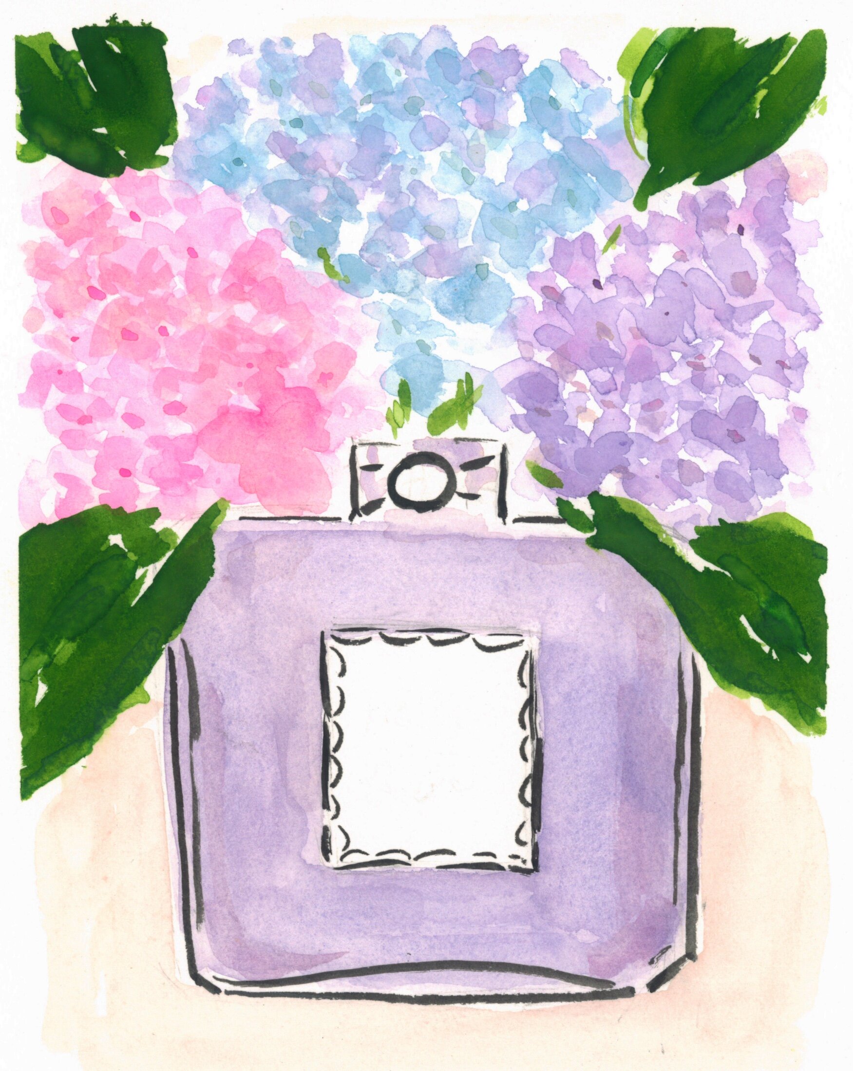 Custom Floral Perfume Bottle 