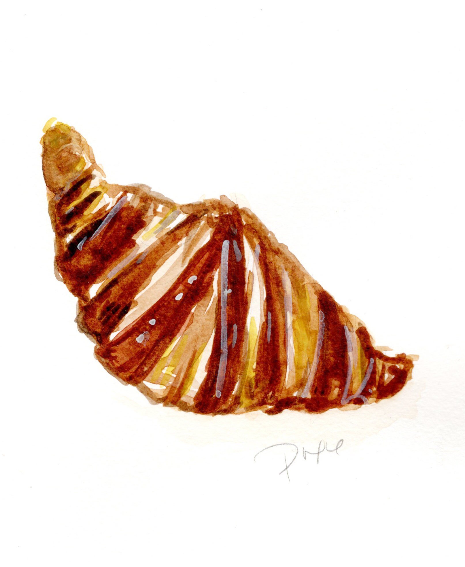French Croissant, Cafe, Notecards,