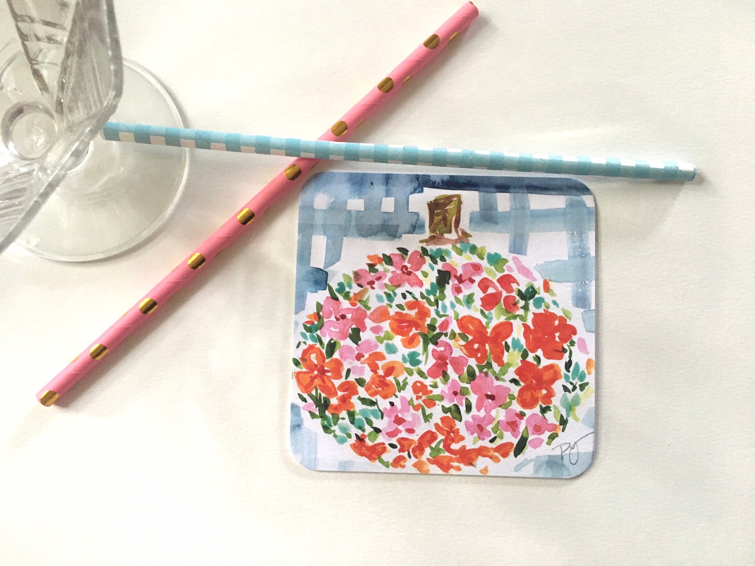 Flower pumpkin coasters, fall decor, party