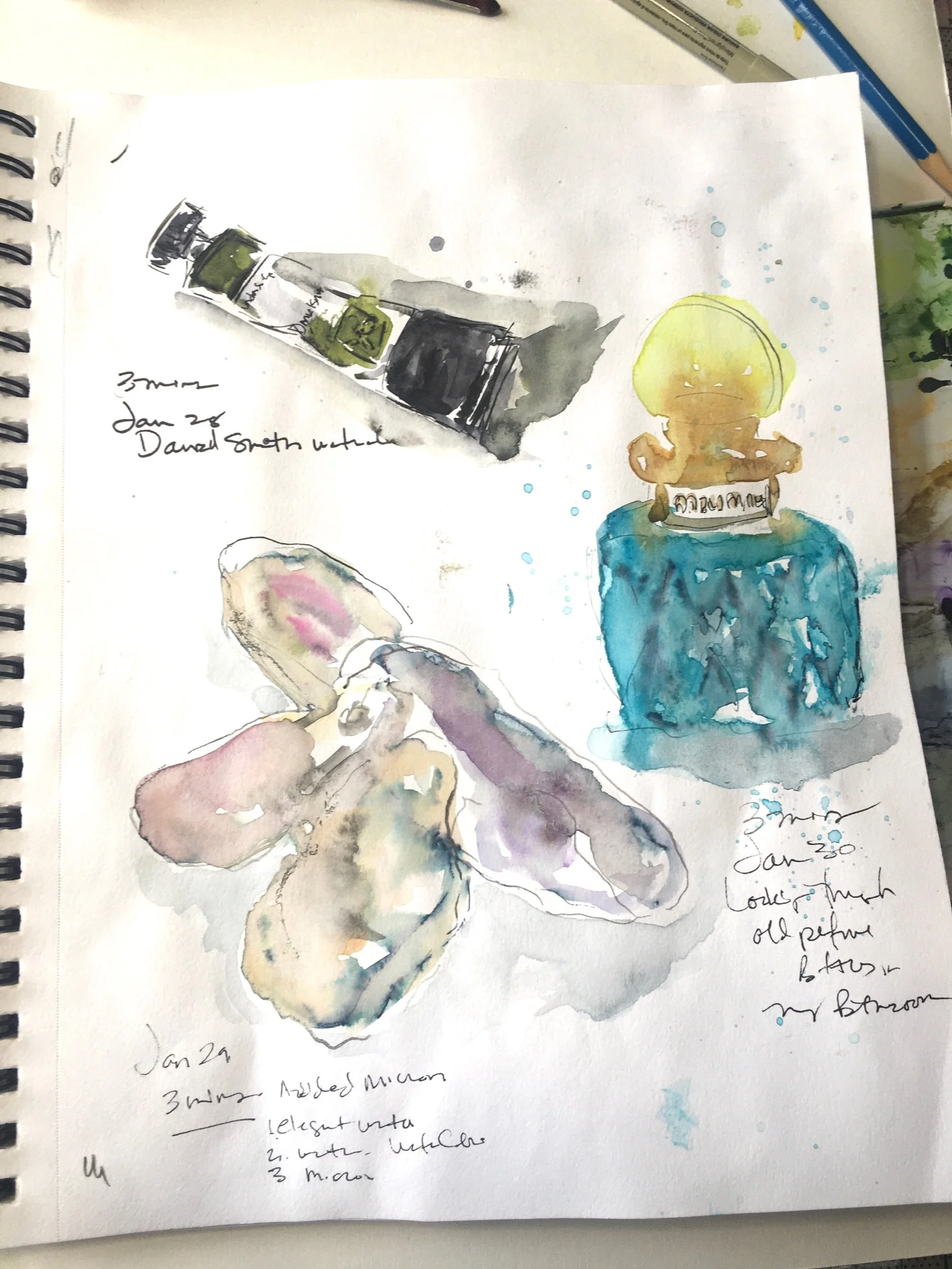 Have you seen my timed 3 minute watercolor sketches on social media?