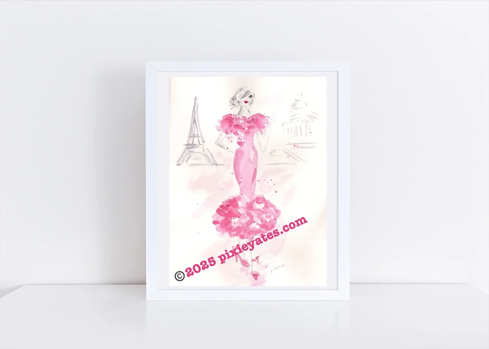 Paris in Pink fashion gal print