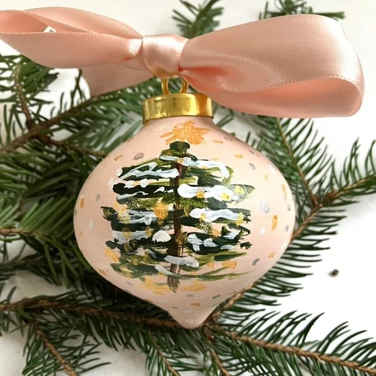 Snowy New England Spruce Trees ceramic ornament is back.  A few years ago some were disappointed that they missed out on getting one. 
Link in profile to order. Or send me a message.