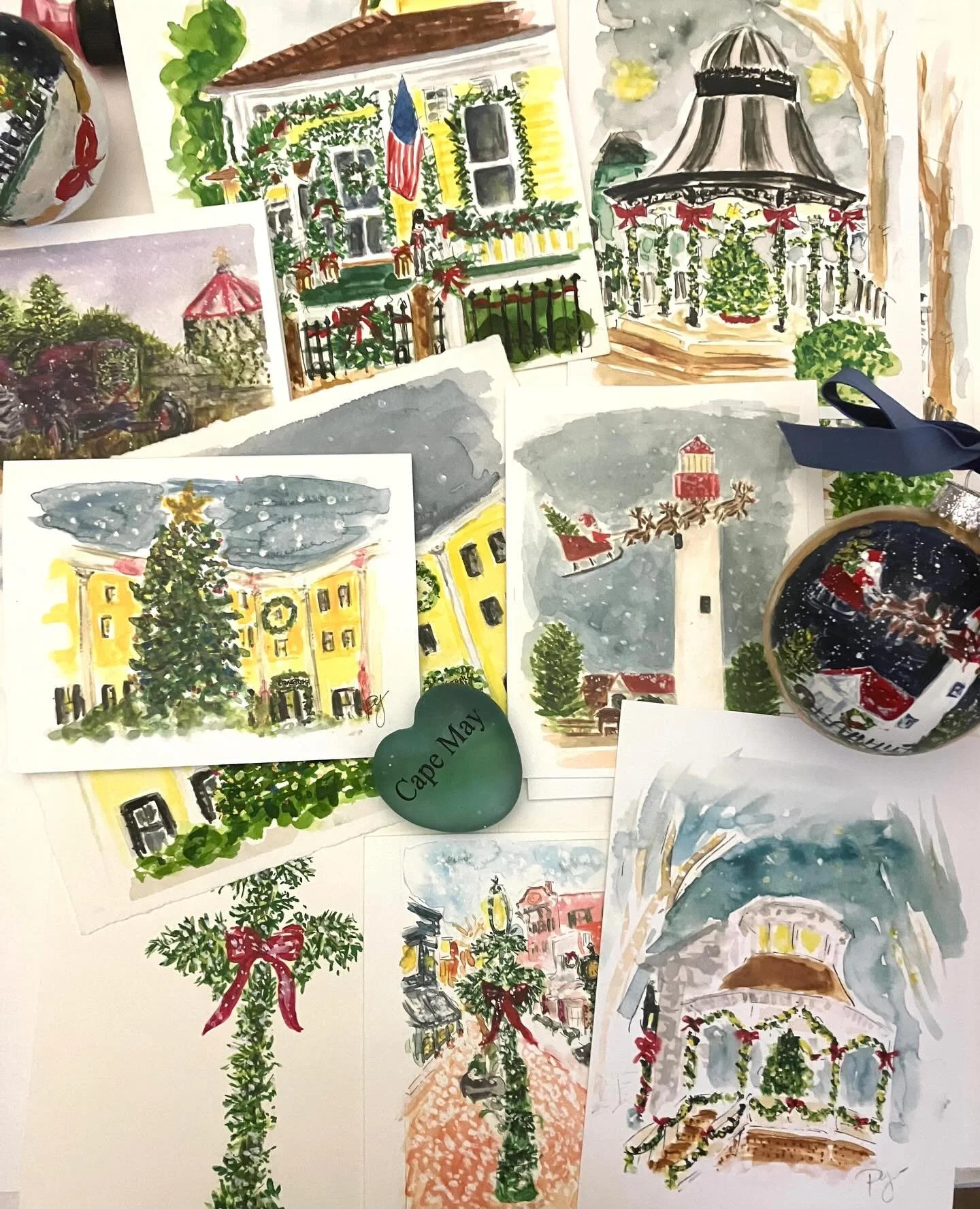There is nothing like Christmas in Cape May, NJ. All the historic Victorian houses are dressed up, Santa stops by the lighthouse, Rea&rsquo;s farm in West Cape May is the pace to be for holiday fun ,all the shops are festive&hellip; shop holiday card