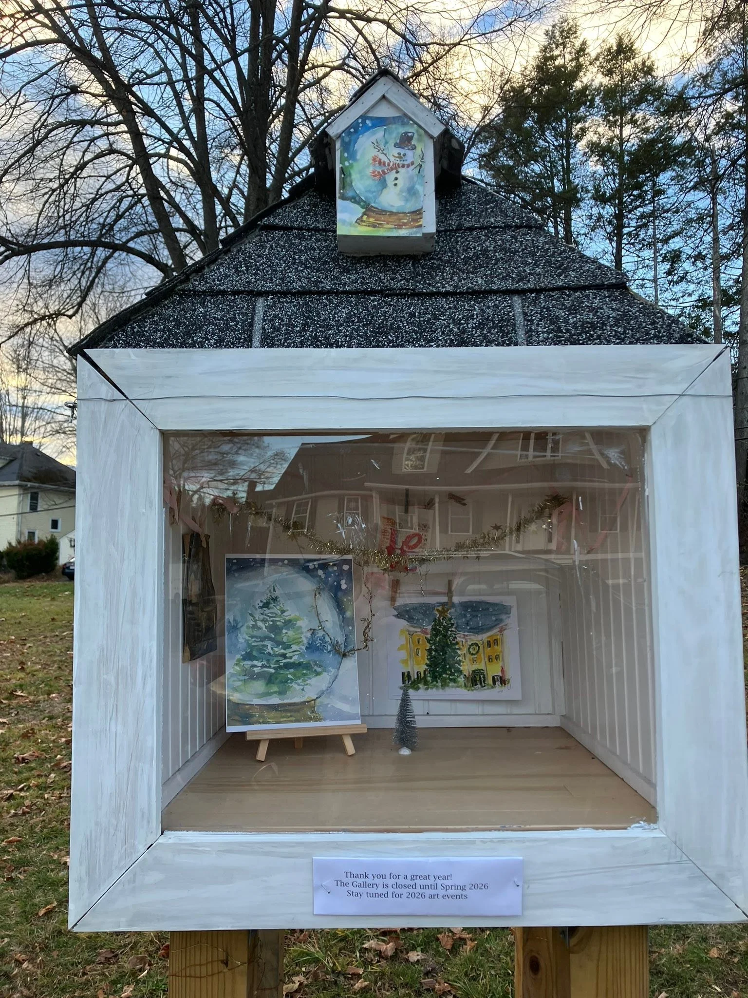 Thank you for a great year at my free little art gallery in Gale Park.  The gallery is now closed until spring 2026. Stay tuned for art events in 2026.