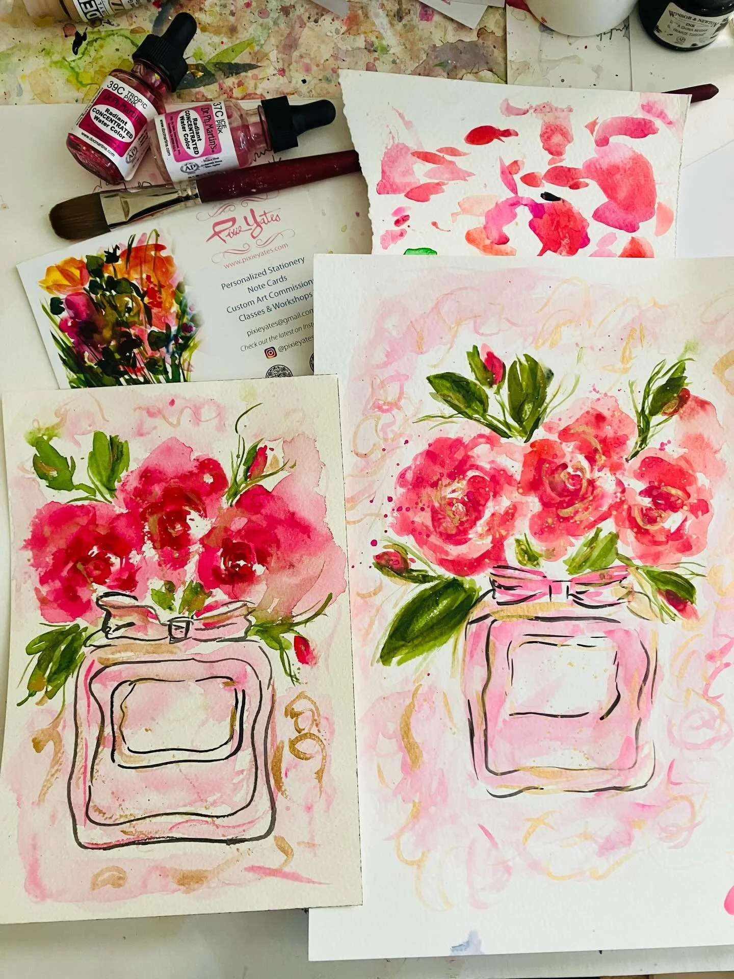 Prepping for my Thursday watercolor workshop at a cool vintage diner in #haverhillma Mark&rsquo;s Deli. It sold out fast. So stay tuned for the next one. I&rsquo;m looking forward to seeing everyone who signed up.  While you&rsquo;re in historic down