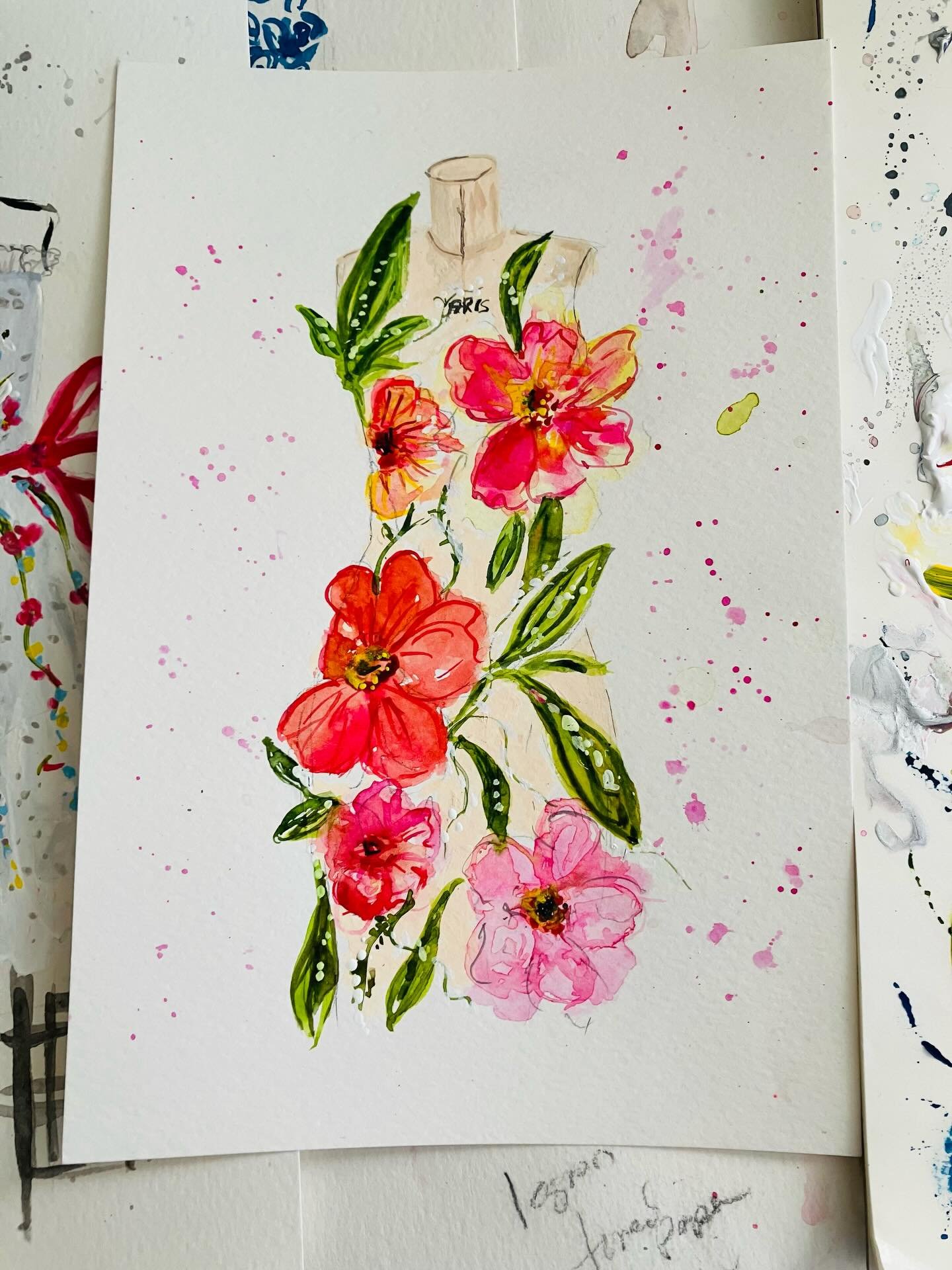 Spring fever. Paris Couture fever Let&rsquo;s go out night fever! 

Excerpts from my class with @jessillustrator