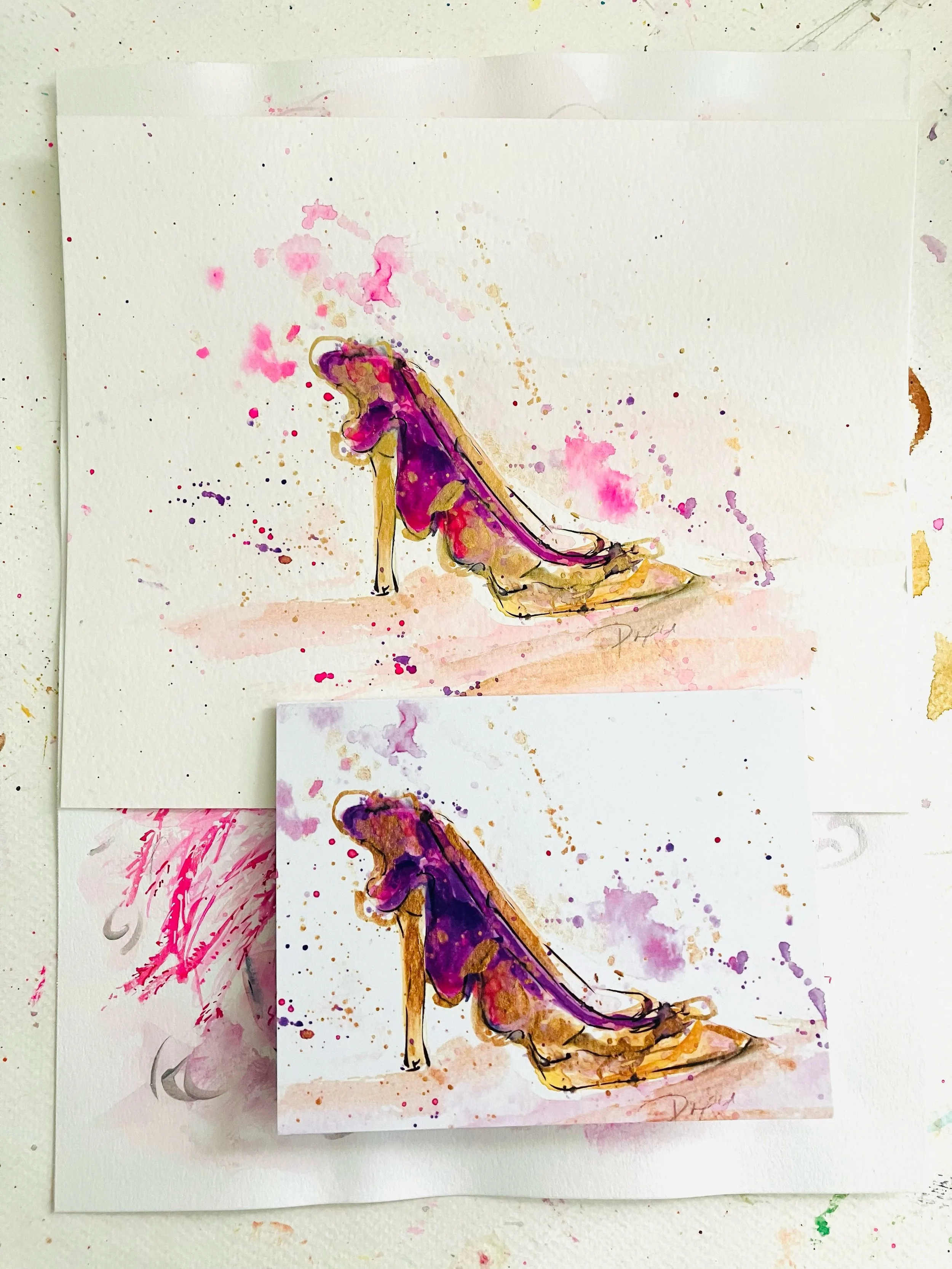 Shoe illustration becomes notecard available @historicnewengland shop. I illustrated 6 shoes from their collections. This one is from designer @thomsoloshoes