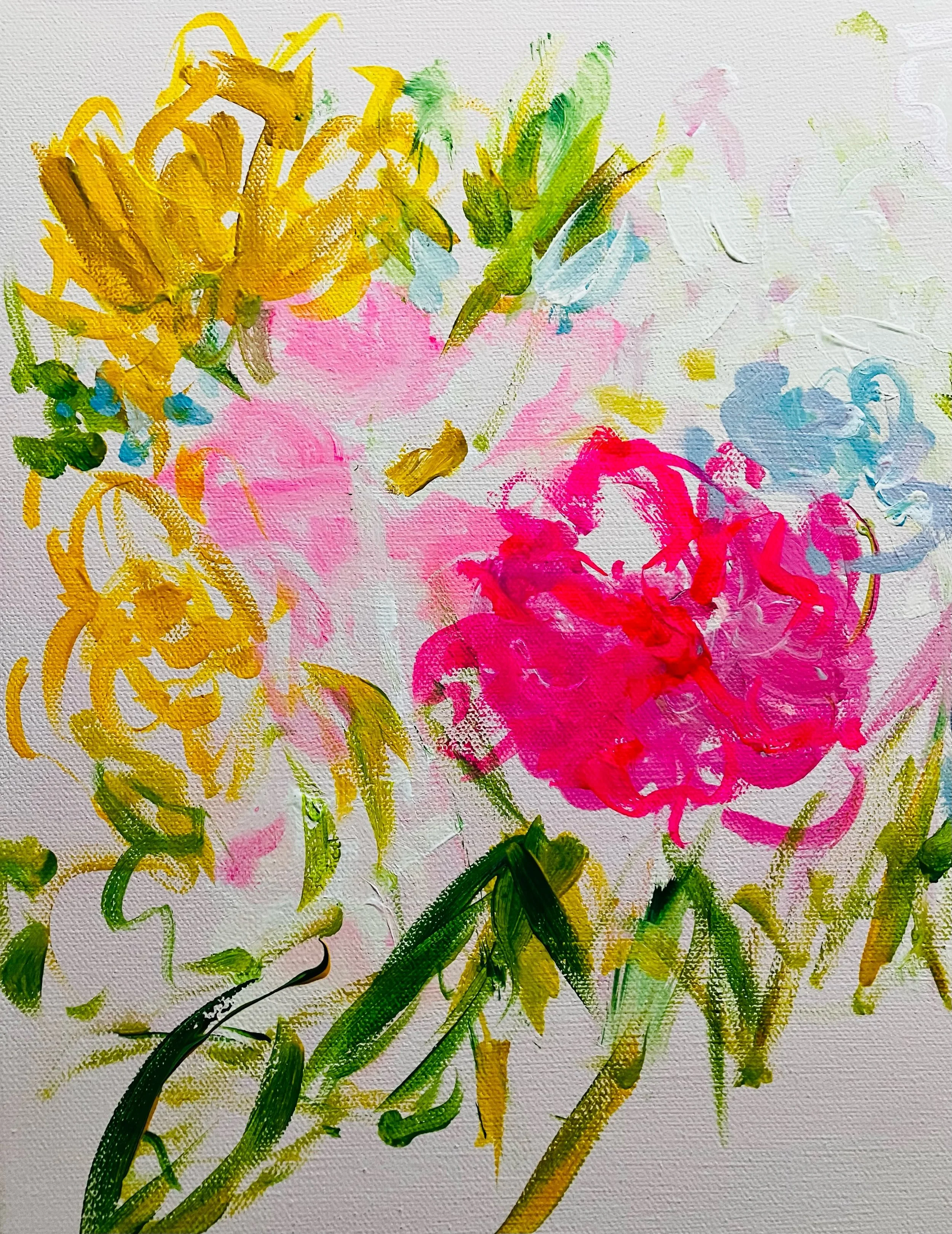 Painting in a few slides and its palette.