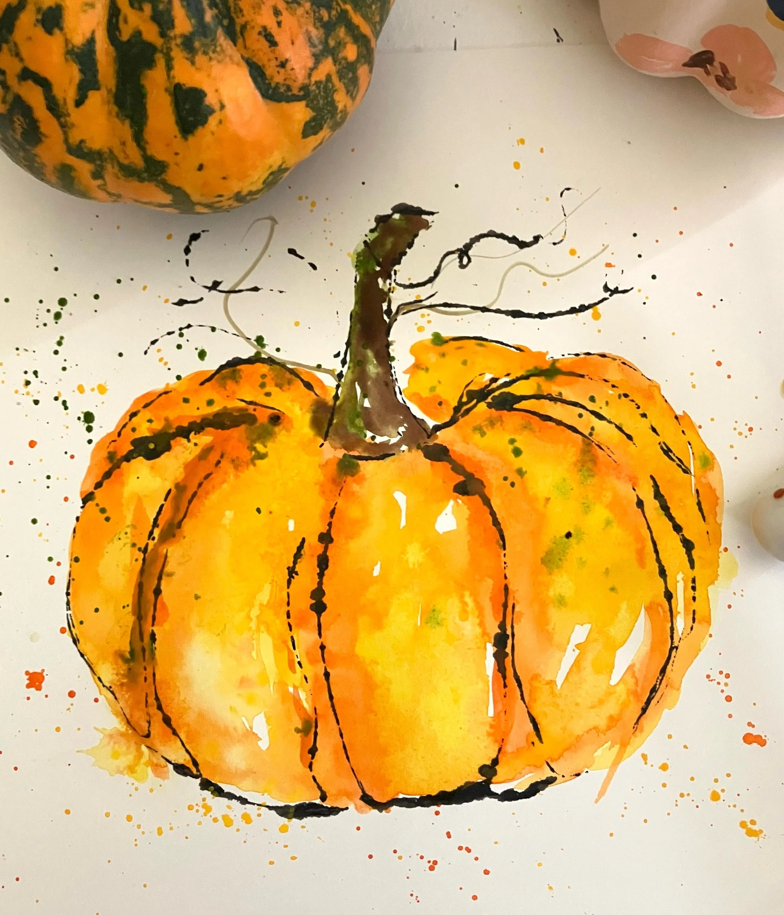I can smell the pumpkin spice! Loving this technique used by Andy Warhol @hillary.b.sorrentino shared awhile  back