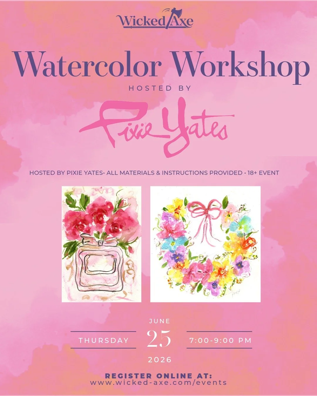 Let's paint a Rose perfume Bottle and Flower Wreath