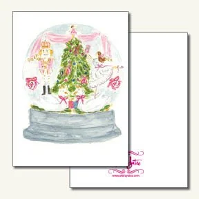 Set of Folded Notecard Nutcracker Holiday Clara illustations watercolor, art by pixie Yates , mix set of 5 or 10