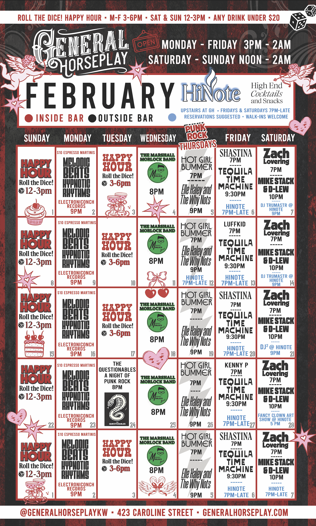 General Horseplay Calendar of Events February 2026