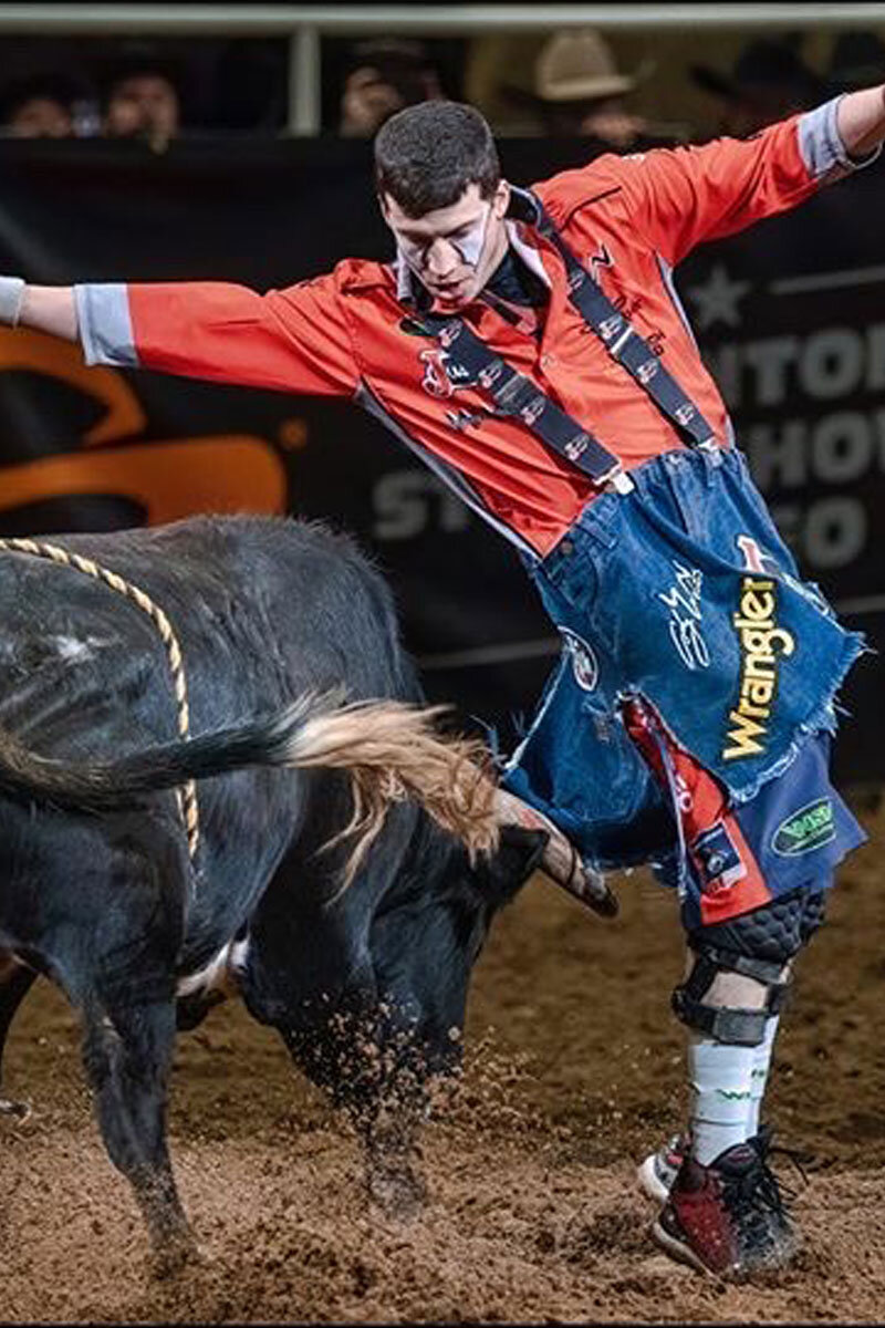 LAS VEGAS, NV - NOVEMBER 04: Bullfighter Cody Webster poses during the 2021  PBR World Finals, on