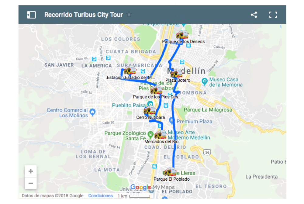 Mapa: cortesia Turibus