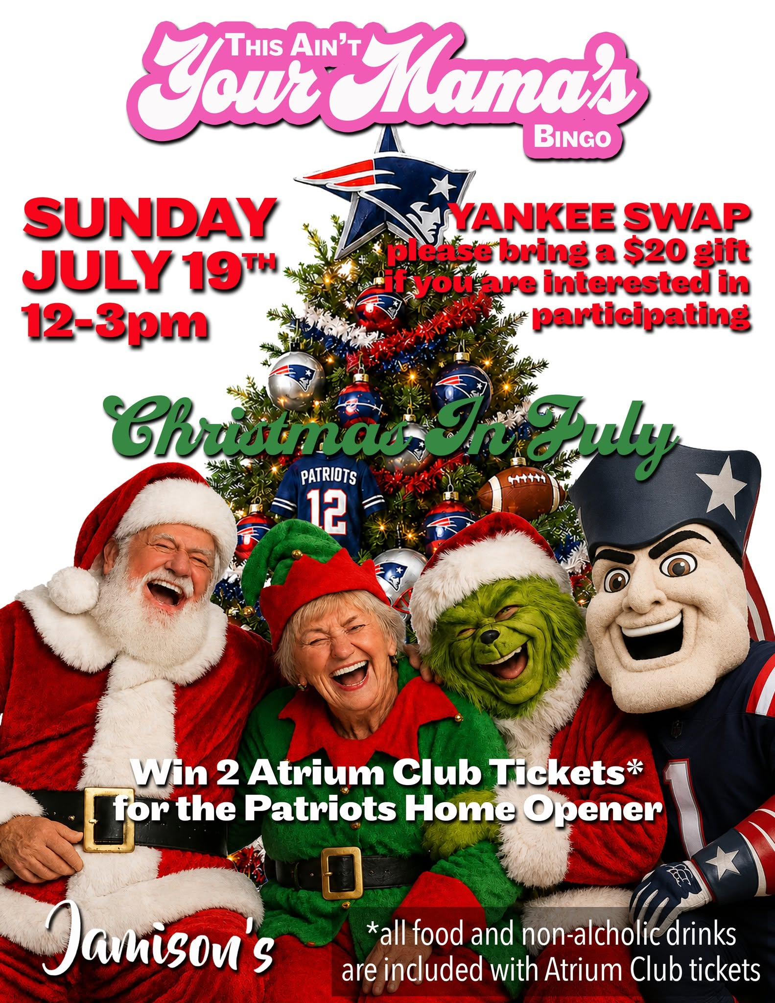 Jamison's Music Bingo by This Ain’t Your Mama’s Bingo - Christmas In July