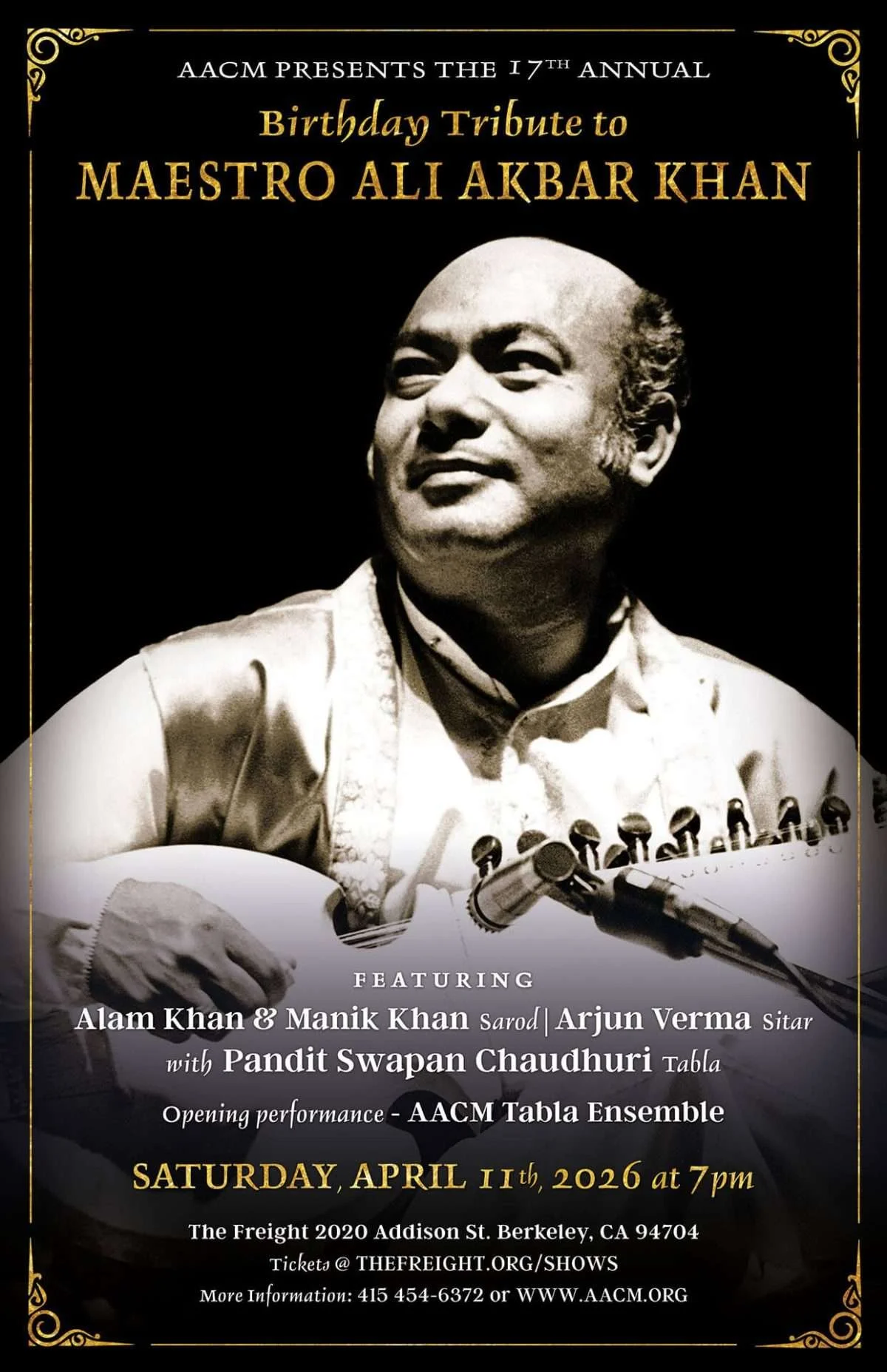 The 17th Annual Birthday Tribute to Maestro Ali Akbar Khan