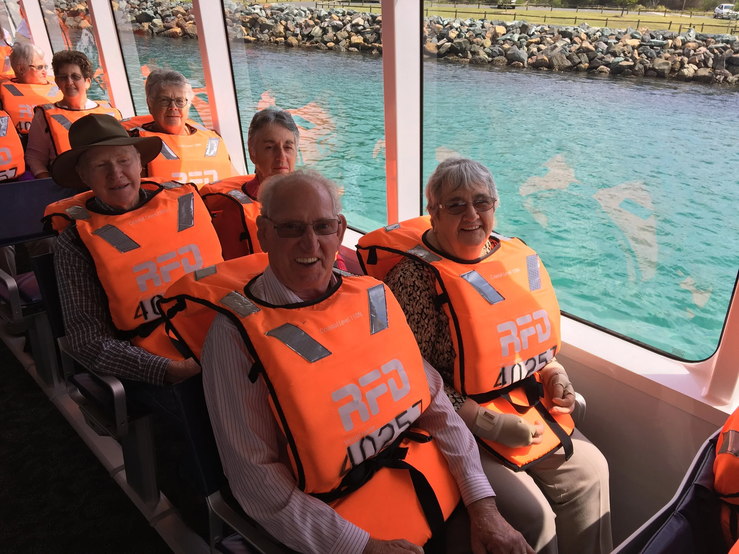 Enjoying their cruise on Mid North Coast Mystery trip