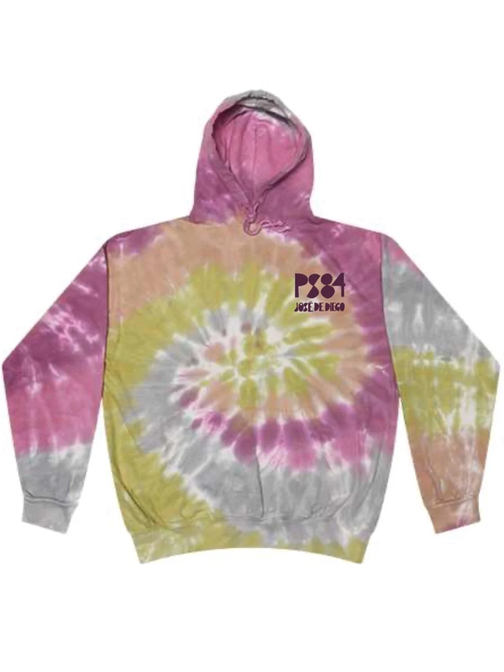 Youth LOGO Tie Dye Hooded Sweatshirt_Desert Rose.jpg