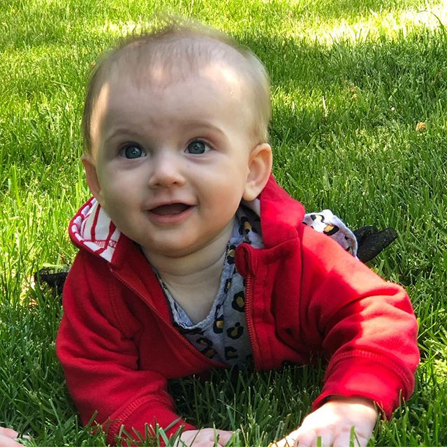 Exploring the grass for the first time.  #babiesofinstagram #family #mothersday