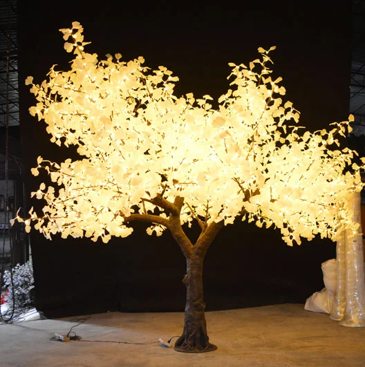 12ft Denali The most stunning feature of the Denali tree is their scale. At 12 Feet tall and 12 ft in diameter they provide plenty of vertical light and extends wide to cover an area. These are great center pieces for those who have buffet tables or near a bar area. They are fitting for both inside and out use and can be dimmed with a dimmer switch if desired. the tree is 12feet tall and 12feet in diameter. it has 2496 leds on 26 branches, it is 143 watts and can be dimmed with a dimmer switch if desired. Available in Warm White Only! Rental Price: $595 each